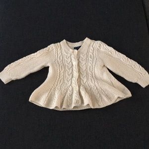 BabyGap button down peplum sweater